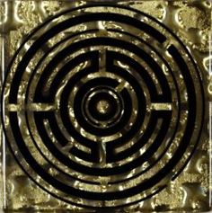 Бордюр, декор, угловые элементы Декор Роскошная мозаика Лабиринт золото 6,6x6,6 см