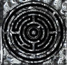 Бордюр, декор, угловые элементы Декор Роскошная мозаика Лабиринт платина 6,6x6,6 см