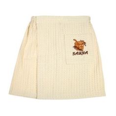 Банный текстиль, шапки, коврики, рукавицы Килт мужской вафельный Asil sauna beige 55х160
