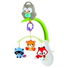 Игрушка для новорожденных Мобиль музыкальный 3в1 Mattel Лесные друзья
