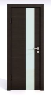 Двери Межкомнатная дверь ДО-504 Венге горизонтальный/белое 200х60 Дверная Линия