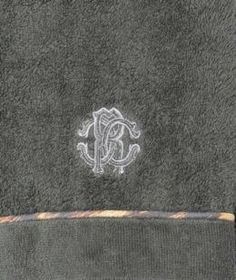Халаты Халат махровый L/XL унисекс Roberto Cavalli Basic с капюшоном темно-серый (22243)