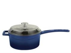 Кастрюли и ковши Ковш Lava Blue стеклянная крышка 1 л