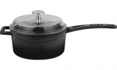 Кастрюли и ковши Ковш Lava Black стеклянная крышка 1 л