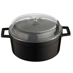 Кастрюли и ковши Кастрюля Lava Black стеклянная крышка 6.7 л