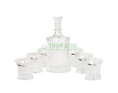 Посуда для напитков Набор для виски Crystalite Bohemia Штоф 750 мл + 6 стаканов 250 мл (990/99999/9/05101/690-709)