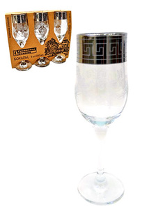Посуда для напитков Набор бокалов для шампанского Гусь-хрустальный барокко SE63-160