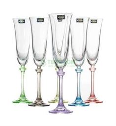 Посуда для напитков Набор фужеров для шампанского Crystalite Арлекино Набор фужероварлекино 190/шампx6шт (1SD70/190/230176S)