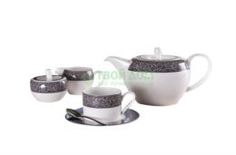 Чайные пары и сервизы Набор посуды Топ арт студио Айвенго Чайный сервиз 15 предметов, белый, синий (LD1359-TA)