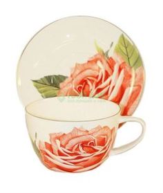 Чайные пары и сервизы Чашка с блюдцем Bristol "Оранжевая роза" чашка с блюдцем (BS14082A-CNS043-AL)