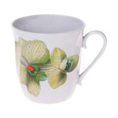 Чашки и кружки Кружка Дулево 66312, 350 мл орхидея зеленая Дулевский фарфор