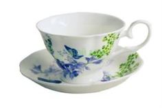 Чайные пары и сервизы Чашка с блюдцем Primavera Цветы и бабочки 0.2 л