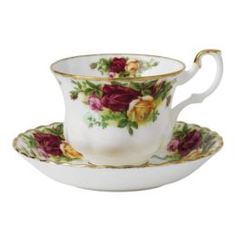 Чайные пары и сервизы Чашка с блюдцем Royal albert Пара чайная Розы Старой Англии IOLCOR04698
