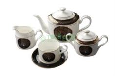 Чайные пары и сервизы Набор чайный Топ арт студио Сервиз чайный 15пр. Персия блэк (YF1403-TA)
