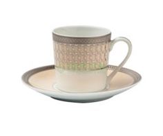 Чайные пары и сервизы Набор посуды Yves de la rosiere Victoir Platine Набор кофейных пар 12 предметов, белый, бежевый, серебряный (539012 1489)