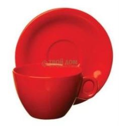 Чайные пары и сервизы Набор чайный Excelsa Чашка с блюдцем красная (42044)