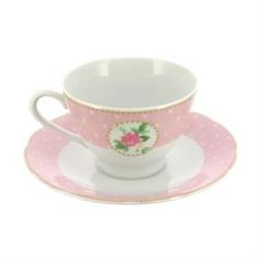 Чайные пары и сервизы Пара чайная 250млx1 mix&match розовый Porcelaine Czech Gh