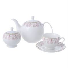 Чайные пары и сервизы Сервиз чайный 14 предметов Macbeth bone porcelain кружева