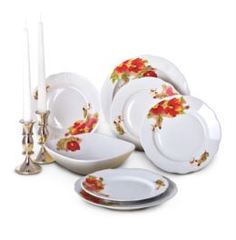 Сервизы и наборы посуды Сервиз столовый Дулево Альпийские цветы 19 предметов на 6 персон