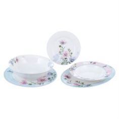 Сервизы и наборы посуды Сервиз столовый Macbeth bone porcelain Герберы 21 предмет 6 персон