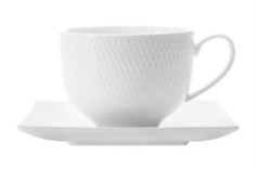 Чайные пары и сервизы Чашка с блюдцем квадратным Maxwell & Williams Даймонд 0.22 мл