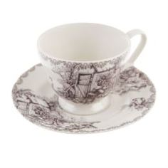 Чайные пары и сервизы Чашка 200мл с блюдцем инглиш принтс флинт Utana