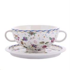 Столовая посуда Чашка суповая на блюдце IMARI Букингем 500 мл