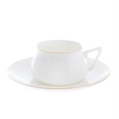 Чайные пары и сервизы Чашка с блюдцем ЛФЗ , форма билибина - золотой кантик
