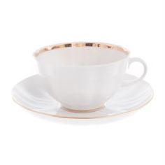 Чайные пары и сервизы Чашка с блюдцем ЛФЗ чайная, форма тюльпан - белоснежка