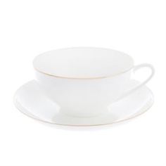Чайные пары и сервизы Чашка с блюдцем ЛФЗ чайная, форма купольная - золотая лента