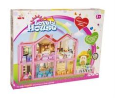 Набор игровой для девочек Кукольный домик Junfa Lovely House 136 предметов
