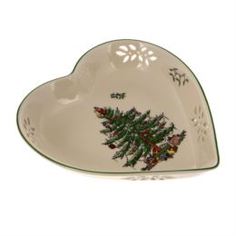 Столовая посуда Блюдо-сердце Spode Рождественская ель 18 см