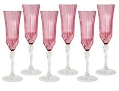 Посуда для напитков Набор бокалов для шампанского 6шт адажио розовая Same