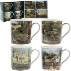 Чайные пары и сервизы Набор кружек Leonardo collection Джон Констебл 4шт 300мл