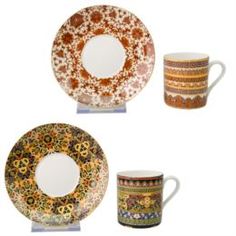 Чайные пары и сервизы Набор кофейных пар Top art Чинампы 90мл 2шт