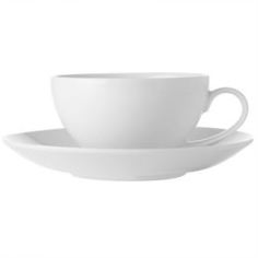 Чайные пары и сервизы Чашка с блюдцем 0.25л Maxwell & williams белая коллекция
