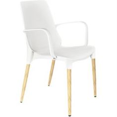Столы, стулья и пуфики Стул SH-N 57х56х84 см белый/светлый орех