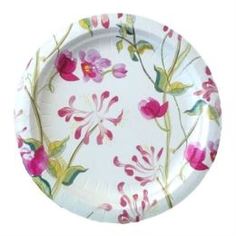 Одноразовая посуда Тарелки бумажные 23 сантиметра 6 штучные Цветы Vitto