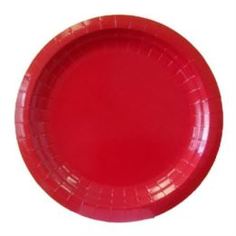 Одноразовая посуда Тарелки бумажные 18 сантиметров 6 штучные Красные Vitto