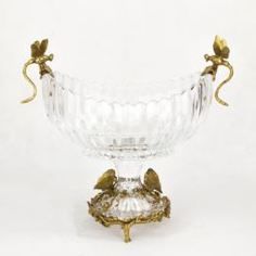 Вазы Чаша стеклянная со стрекозами 34х16х30 см Wah luen handicraft