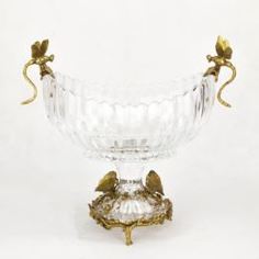 Вазы Чаша стеклянная со стрекозами 34х16х30 см Wah luen handicraft