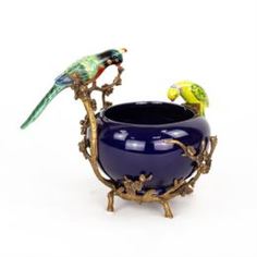 Вазы Чаша фарфоровая с птицами 30х22х23 см Wah luen handicraft