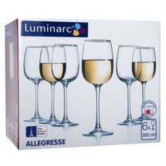 Посуда для напитков Набор бокалов Luminarc Allegresse 6 шт. 300 мл ( J8164)