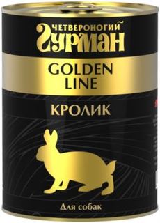 Влажный корм и консервы для собак Корм для собак Четвероногий гурман Golden line кролик натуральный в желе 340 г