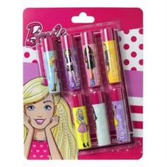 Детская косметика Набор детский блеск для губ Markwins Barbie 7 шт