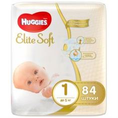 Детские подгузники Подгузники элит софт от 1 до 5 кг 84шт Huggies
