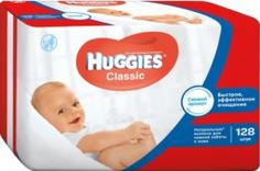 Средства по уходу за телом и за кожей лица для детей Салфетки влажные Huggies Classic 128 шт