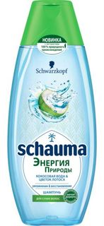 Средства по уходу за волосами Шампунь Schauma Энергия природы Кокосовая вода и цветок лотоса 400 мл