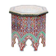 Столы, стулья и пуфики Столик декоративный Марокдекор марокканский кедр роспись