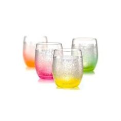 Посуда для напитков Набор стаканов для виски Bohemia crystall club neon 300мл 4шт
